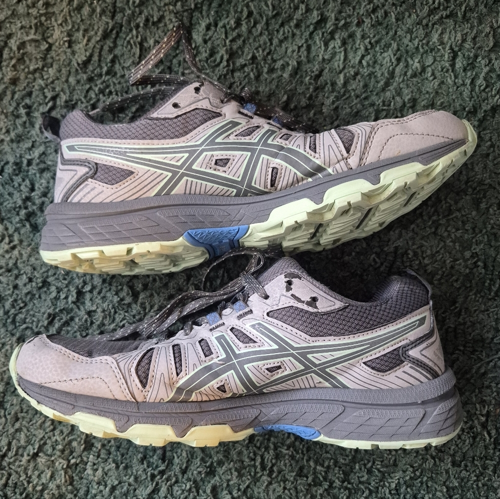 Asics Women's Gel Adventure 7 Gray and Blue Athletic Shoes Trail Running 8.5 - Picture 9 of 14